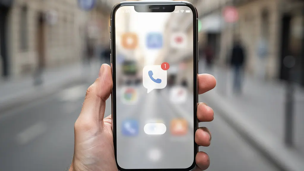 Smartphone affichant notification de réception recommandé électronique en mobilité